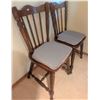 Image 2 : Wooden Spindle-Back Chairs with Removable Cushions