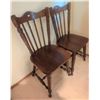 Image 3 : Wooden Spindle-Back Chairs with Removable Cushions