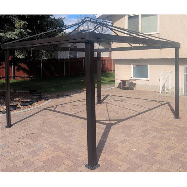 Outdoor Metal Gazebo Frame with Four Sturdy Posts