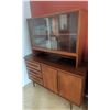 Image 1 : Mid-Century HPL Teak Cabinet with Glass Display and Storage