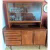 Image 2 : Mid-Century HPL Teak Cabinet with Glass Display and Storage