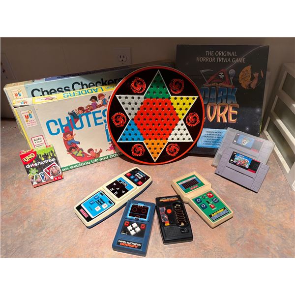 Board Games, Electronic Games, and Super Nintendo Cartridges