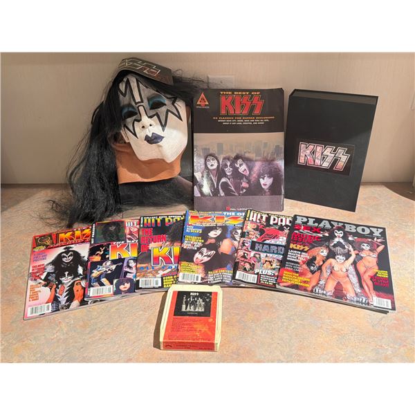 KISS Memorabilia Bundle with Magazines, Mask, and Collectibles