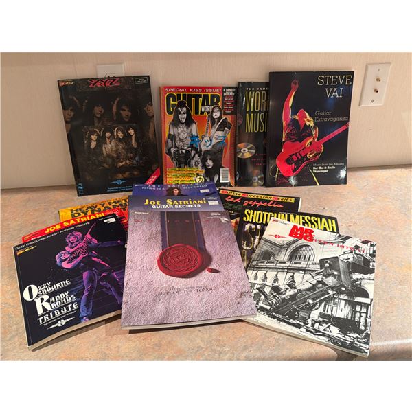 Music Magazines and Songbooks Featuring Guitarists and Bands
