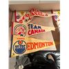 Image 3 : Vintage Hockey Pennants, Including Autographed Edmonton Oilers