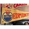 Image 4 : Vintage Hockey Pennants, Including Autographed Edmonton Oilers