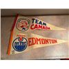 Image 1 : Signed Edmonton Oilers and Team Canada Felt Pennants