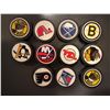 Image 2 : 11 Miniature Hockey Puck Magnets Featuring NHL Team Logos