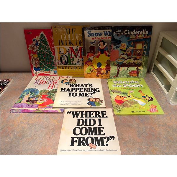 Classic Childrens Books Including Disney Titles and Educational Guides
