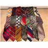Image 1 : 21 Silk and Polyester Neckties with Various Patterns