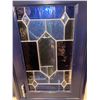 Image 3 : Four Wood Cabinet Doors with Stained Glass Inserts