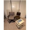 Image 1 : Office Furniture Set: Two Chairs, Rolling Storage Cart, and Chair Mat