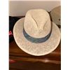 Image 4 : Four Hats: Overlander Genuine Leather, Budweiser Branded, Mesh Safari, and Woven Straw