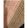 Image 3 : Dark Brown Faux Leather Storage Ottoman With Crochet Blankets