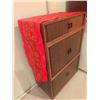 Image 2 : 3 Piece Mid Century Modular Cabinet With Sliding Slatted Doors