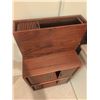 Image 4 : 3 Piece Mid Century Modular Cabinet With Sliding Slatted Doors