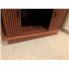 Image 5 : 3 Piece Mid Century Modular Cabinet With Sliding Slatted Doors