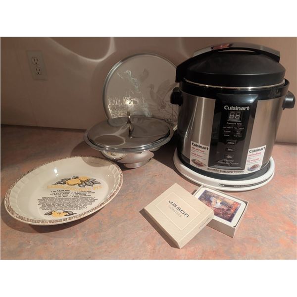 Cuisinart Electric Pressure Cooker with Kitchenware Set and Coasters