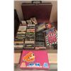 Image 1 : Cassette Tapes with Red Carrying Case and Additional Storage Box