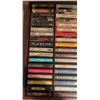Image 2 : 100+ Vintage Music Cassette Tapes in Protective Wooden Case