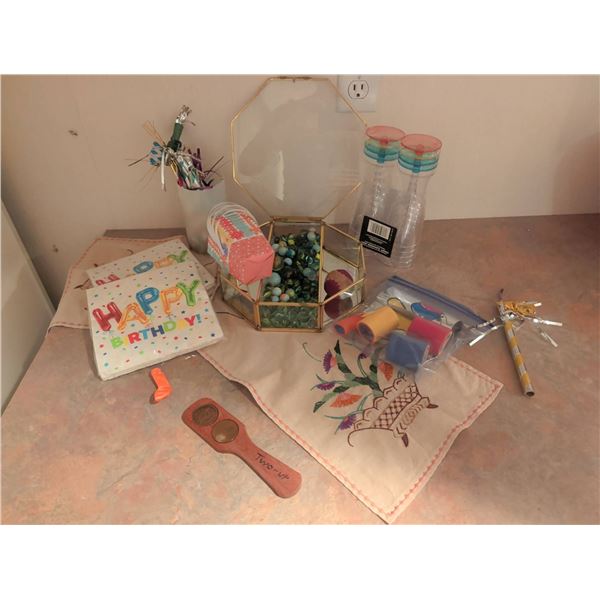 Decorative Items, Celebration Supplies, and Collectors Marbles