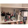 Image 2 : White Wooden Bookshelf with Assorted Office and Study Items