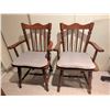 Image 1 : Wooden Spindle-Back Armchairs with Cushions