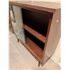 Image 3 : Mid-Century Modern Wood and Glass Display Cabinet with Sliding Doors