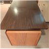 Image 11 : Mid-Century Modern Wood Desk with Integrated Storage Drawers