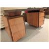 Image 2 : Mid-Century Modern Wood Desk with Integrated Storage Drawers