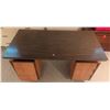 Image 6 : Mid-Century Modern Wood Desk with Integrated Storage Drawers