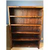 Image 1 : Solid Barn Wood Five-Shelf Bookcase in Dark Finish