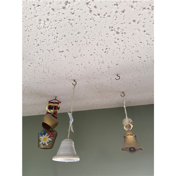 Hanging Decorative Bells and Wind Chimes in Mixed Materials
