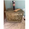 Image 1 : Embossed Metal Firewood Storage Chest With Scenic Design