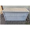 Image 1 : Outdoor Plastic Storage Box with Hinged Lid, 48x20x22 Inches