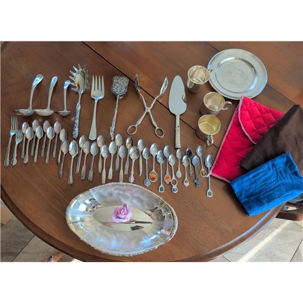 Silver-Plated Flatware and Serveware by Community, Wm. A. Rogers, and Others