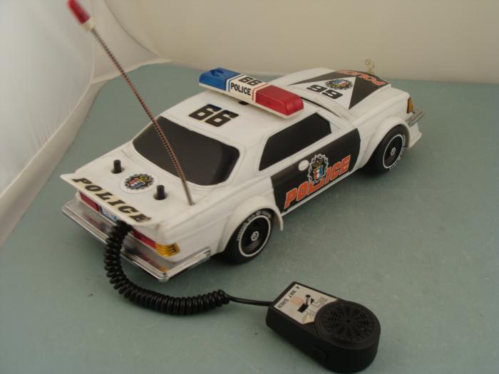 vintage police car toy