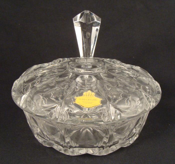 Vintage West German Lead Crystal Lidded Candy Dish