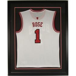 Derrick Rose Signed Chicago Bulls Jersey Deluxe Frame