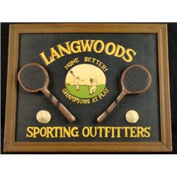 Classic Tennis Ad Sign Langwoods Sporting Outfitters