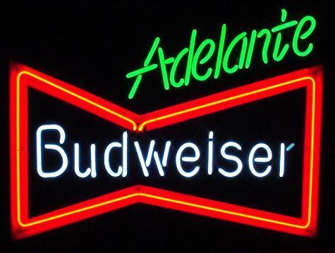 Budweiser Adelante Mexican Soccer 3 Color Neon Sign