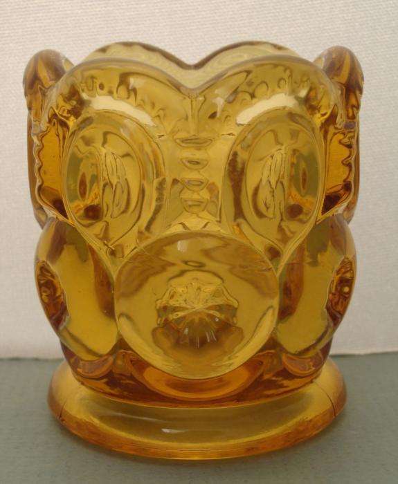 6 Vintage Colored Glass Toothpick Holder Set