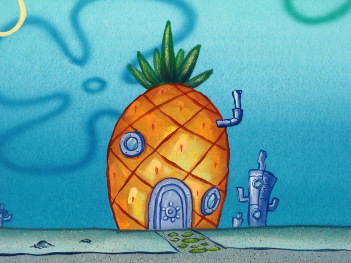 Production Background Original Houses Spongebob Art