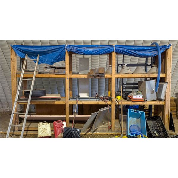 *OFFSITE* WOODEN RACKING 4 UPRIGHTS 4 CROSSMEMBERS