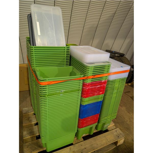 *OFFSITE* PALLET OF ASSORTED SIZE STACKBLE BINS