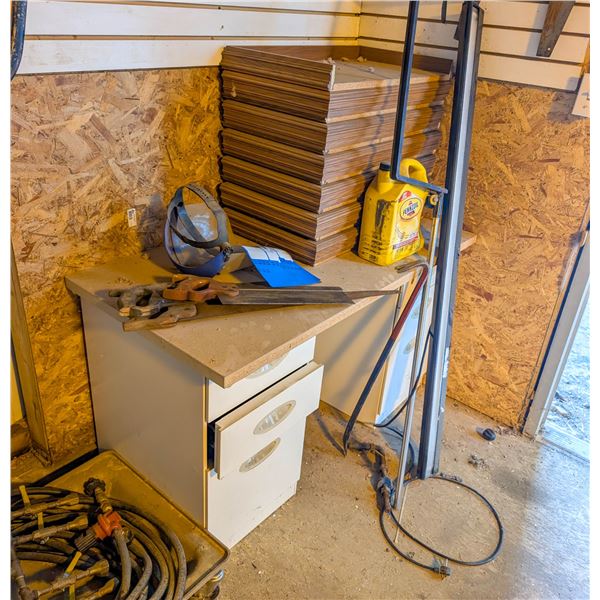 *OFFSITE*PAIR OF WHITE CABINETS WITH CONTENTS