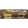 Image 2 : *OFFSITE* LARGE WOODEN WORK TABLE WITH DRAWERS