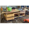 Image 3 : *OFFSITE* LARGE WOODEN WORK TABLE WITH DRAWERS