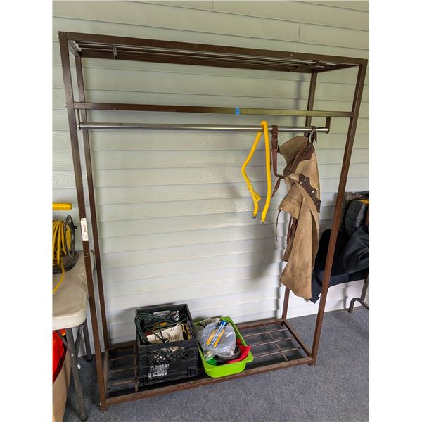 *OFFSITE* PORTABLE ENTRANCE WAY RACK WITH CONTENTS
