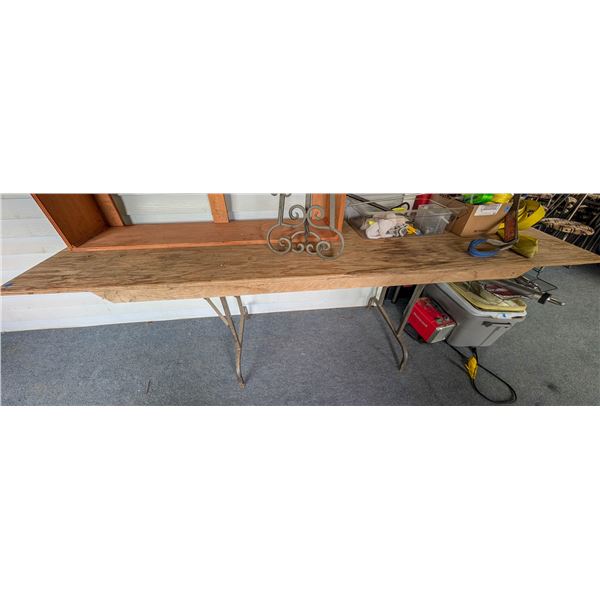 *OFFSITE* 8FT FOLDING WOODEN TABLE